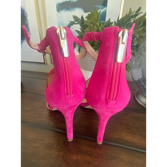 Vince Camuto Chakeetan Heels Sz 8.5 pink red strappy sandals prom - Picture 4 of 7